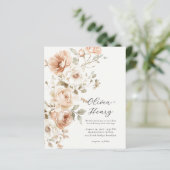 Budget Classic Elegant Floral Wedding Invitation (スタンド正面)
