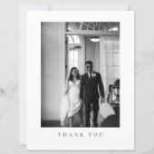 Budget Classic Formal Wedding Photo Thank You Card (正面)