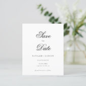 BUDGET Classic Script Photo Wedding Save the Date (スタンド正面)