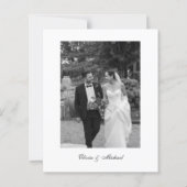 Budget Classy Script Photo Wedding Thank You (裏面)