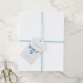 Budget Clothesline Blue Boy Baby Shower invitation ギフトタグ (より糸付き)