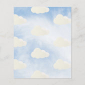 Budget Cloud 9ベビーシャワー招待状 チラシ (裏面)