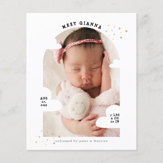 BUDGET Cloud Arch Photo Collage Thank You誕生 (正面)