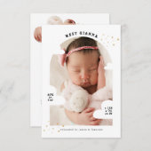 BUDGET Cloud Arch Photo Collage Thank You誕生 ノートカード (正面/裏面)