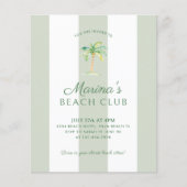 BUDGET Coastal Green Stripes Beach Club Birthday (正面)