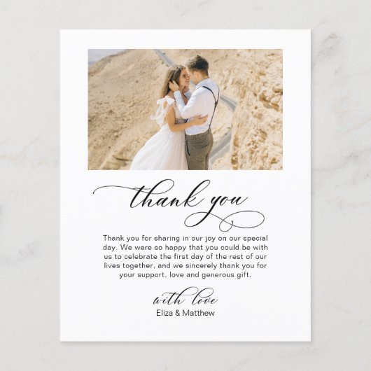 Budget Collage 結婚's Thank You Script Flyer チラシ (裏面)