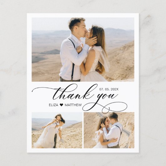 Budget Collage 結婚's Thank You Script Flyer チラシ (正面)