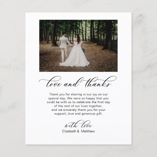 Budget Collage 結婚's Thank You Script Flyer チラシ (裏面)