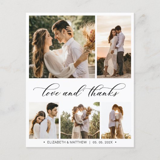 Budget Collage 結婚's Thank You Script Flyer チラシ (正面)