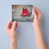 Budget Collegiate モダン Name写真卒業記念 チラシ (手)