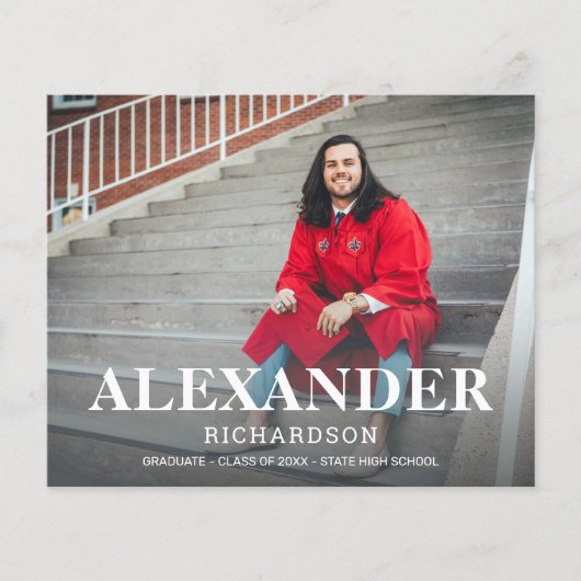 Budget Collegiate モダン Name写真卒業記念 チラシ (正面)