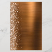 Budget Copper Glam Wedding Invitation (裏面)