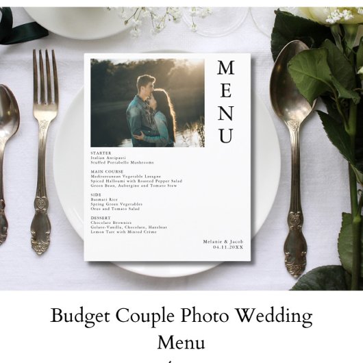 Budget Couple写真のメ結婚ニュー