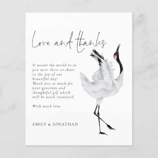 BUDGET Crane 3写真QR'結婚s Thank You (正面)