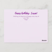 Budget Curious Catヴィンテージ誕生日グリーティングカード ポストカード (裏面)