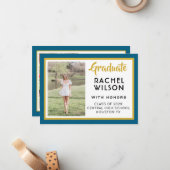 Budget Custom Photos Graduation Announcement Card ノートカード (正面/裏面インサイチュ)