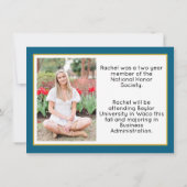 Budget Custom Photos Graduation Announcement Card ノートカード (裏面)