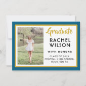 Budget Custom Photos Graduation Announcement Card ノートカード (正面)