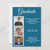 Budget Custom Photos Graduation Announcement Card ノートカード (裏面)