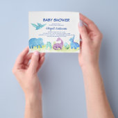 Budget Cute Dinosaur Baby Shower Invitation チラシ (手)