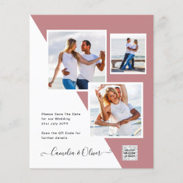 BUDGET Dustyバラ写真結婚の日救付QRコード チラシ