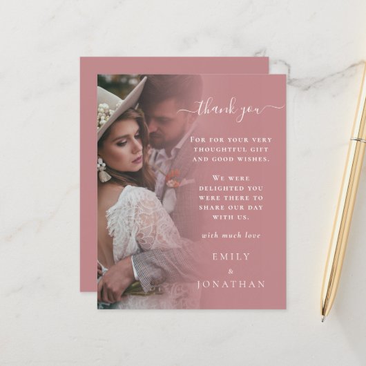 BUDGET Dustyバラ写真結婚s Thank You (正面/裏面インサイチュ)