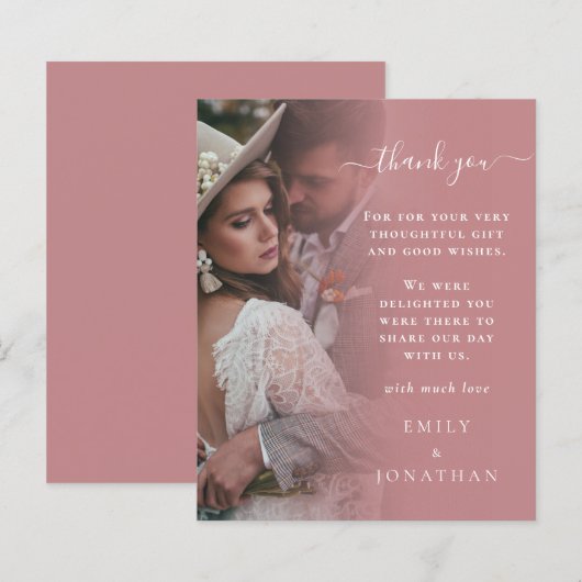 BUDGET Dustyバラ写真結婚s Thank You (正面/裏面)