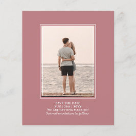 BUDGET DustyバラPHOTO Save the Date 結婚's チラシ