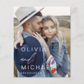 Budget Dusty Blueタイポグラフィ日付写真の保存 (正面)