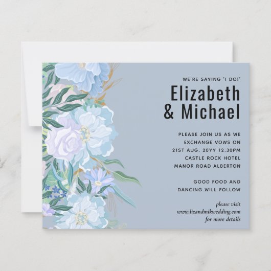 BUDGET DUSTY BLUE 結婚 Folids (正面)