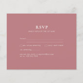BUDGET Dusty Rose Monochrome RSVP Simple Plain チラシ (正面)