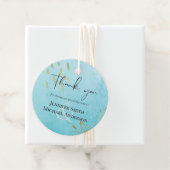 BUDGET DustyTeal金ゴールド結婚抽象芸術 フェイバータグ (インサイチュ)