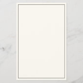 Budget elegant black cream ivory wedding menu チラシ (裏面)