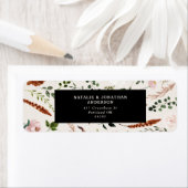 Budget elegant black terracotta floral wedding lab ラベル (インサイチュ)
