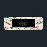 Budget elegant black terracotta floral wedding lab ラベル<br><div class="desc">Budget rustic watercolor floral wedding address label With beautiful rust,  terracotta,  blush pink,  black and sage green pampas grass eucalyptus watercolor details. This modern wedding design is sure to set the style for your big day.</div>