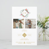 Budget Elegant Modern Initials Floral 2 Photos (スタンド正面)