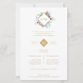 Budget Elegant Modern Initials Floral 2 Photos (裏面)