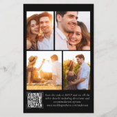 Budget Elegant Monogram QR Code Wedding Invitation (裏面)