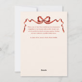 Budget Elegant Red Bow Christmas One Photo シーズンカード (裏面)