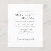 Budget Elegant Script Boho Photo Wedding Invites (裏面)