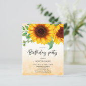 Budget Elegant Sunflower Birthday Party Invitation (スタンド正面)