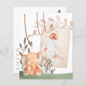 Budget Elephantベビー写真誕生のお知らせ (正面/裏面)