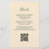 Budget Emerald Agate Champagne QR Code Wedding (裏面)