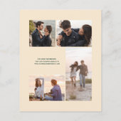 Budget Emerald Champagne 4-Photo Wedding Invite (裏面)