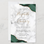 Budget Emerald Green Agate Corners Marble Wedding (正面)