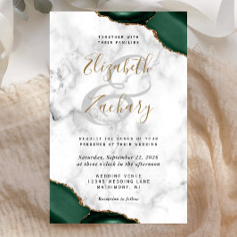 Budget Emerald Green Agate Corners Marble Wedding