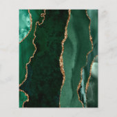 Budget Emerald Green Agate Wedding Invite (裏面)