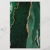 Budget Emerald Green Gold Agate Wedding (裏面)