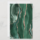 Budget Emerald Green Rose Gold Agate Wedding (裏面)