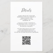 Budget Emerald Rose Gold Agate QR Code Wedding (裏面)